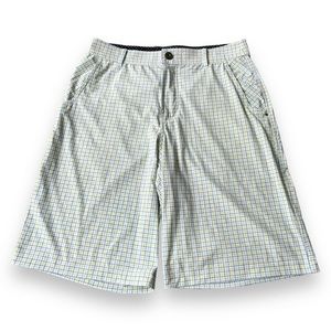 LULULEMON Men’s Kahuna Shorts Blue/Yellow Plaid Size 32